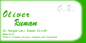 oliver ruman business card